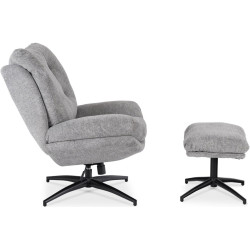Кресло с подставкой для ног Mebel Elite Fremont (Grey) Thumb