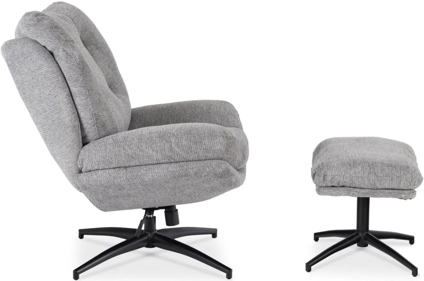 Кресло с подставкой для ног Mebel Elite Fremont (Grey) - 4
