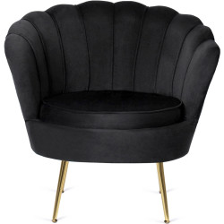 Fotoliu cu suport pentru picioare Mebel Elite Grand (Black/Gold) Thumb