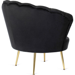 Fotoliu cu suport pentru picioare Mebel Elite Grand (Black/Gold) Thumb