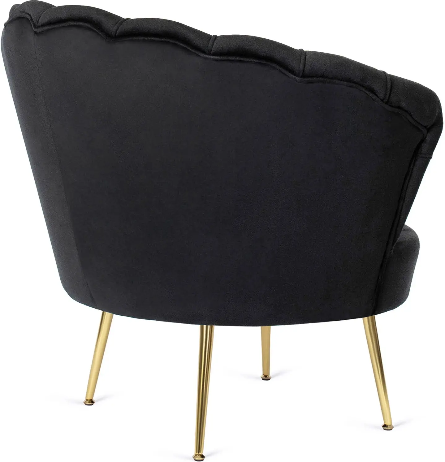 Fotoliu cu suport pentru picioare Mebel Elite Grand (Black/Gold) - 5