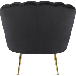 Fotoliu cu suport pentru picioare Mebel Elite Grand (Black/Gold) Thumb