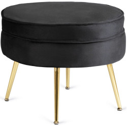 Fotoliu cu suport pentru picioare Mebel Elite Grand (Black/Gold) Thumb