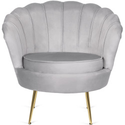 Fotoliu cu suport pentru picioare Mebel Elite Grand (Grey/Gold) Thumb