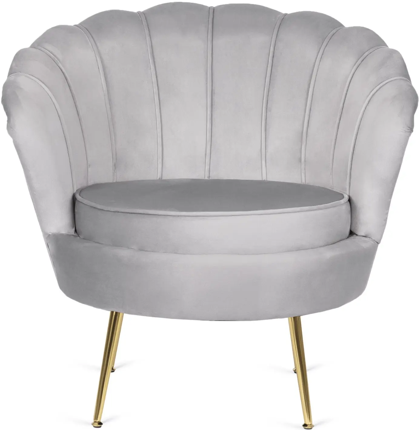 Fotoliu cu suport pentru picioare Mebel Elite Grand (Grey/Gold) - 2