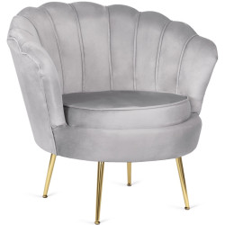 Fotoliu cu suport pentru picioare Mebel Elite Grand (Grey/Gold) Thumb