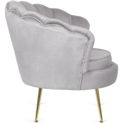 Fotoliu cu suport pentru picioare Mebel Elite Grand (Grey/Gold) Thumb