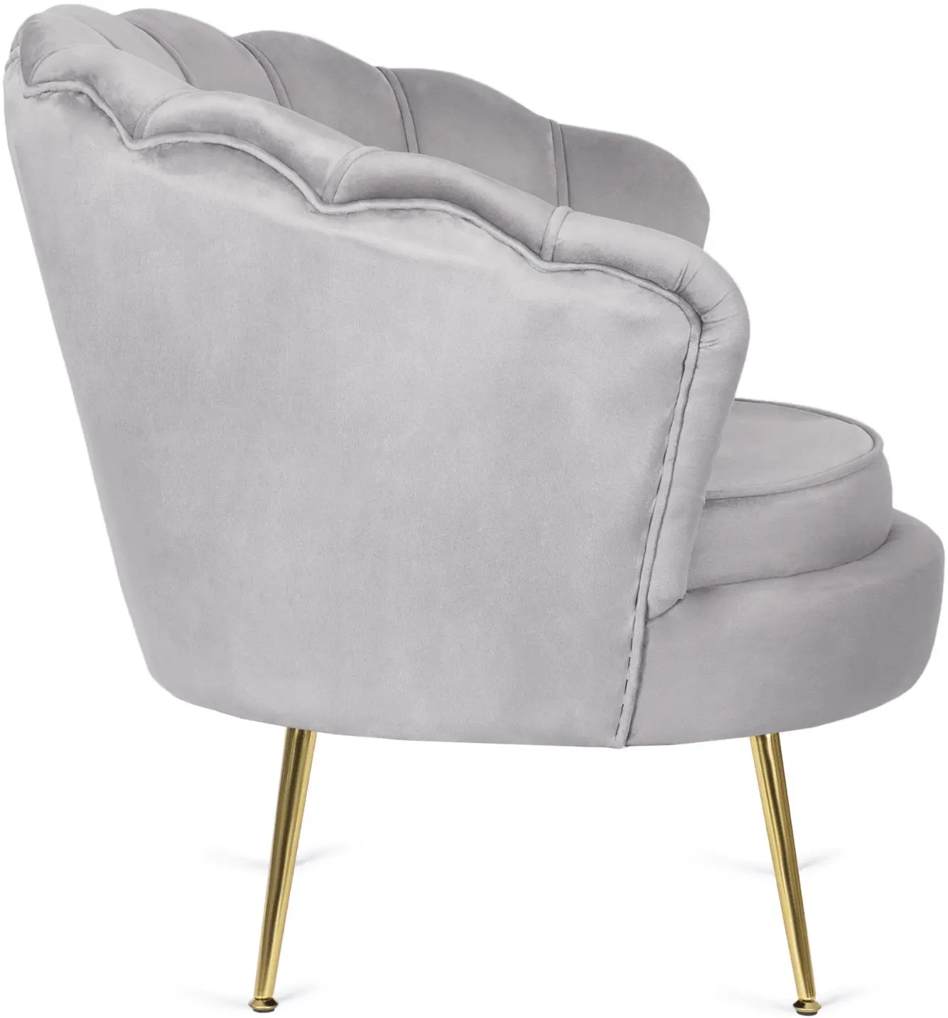 Fotoliu cu suport pentru picioare Mebel Elite Grand (Grey/Gold) - 4