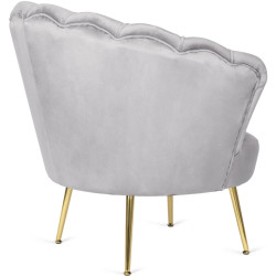 Fotoliu cu suport pentru picioare Mebel Elite Grand (Grey/Gold) Thumb