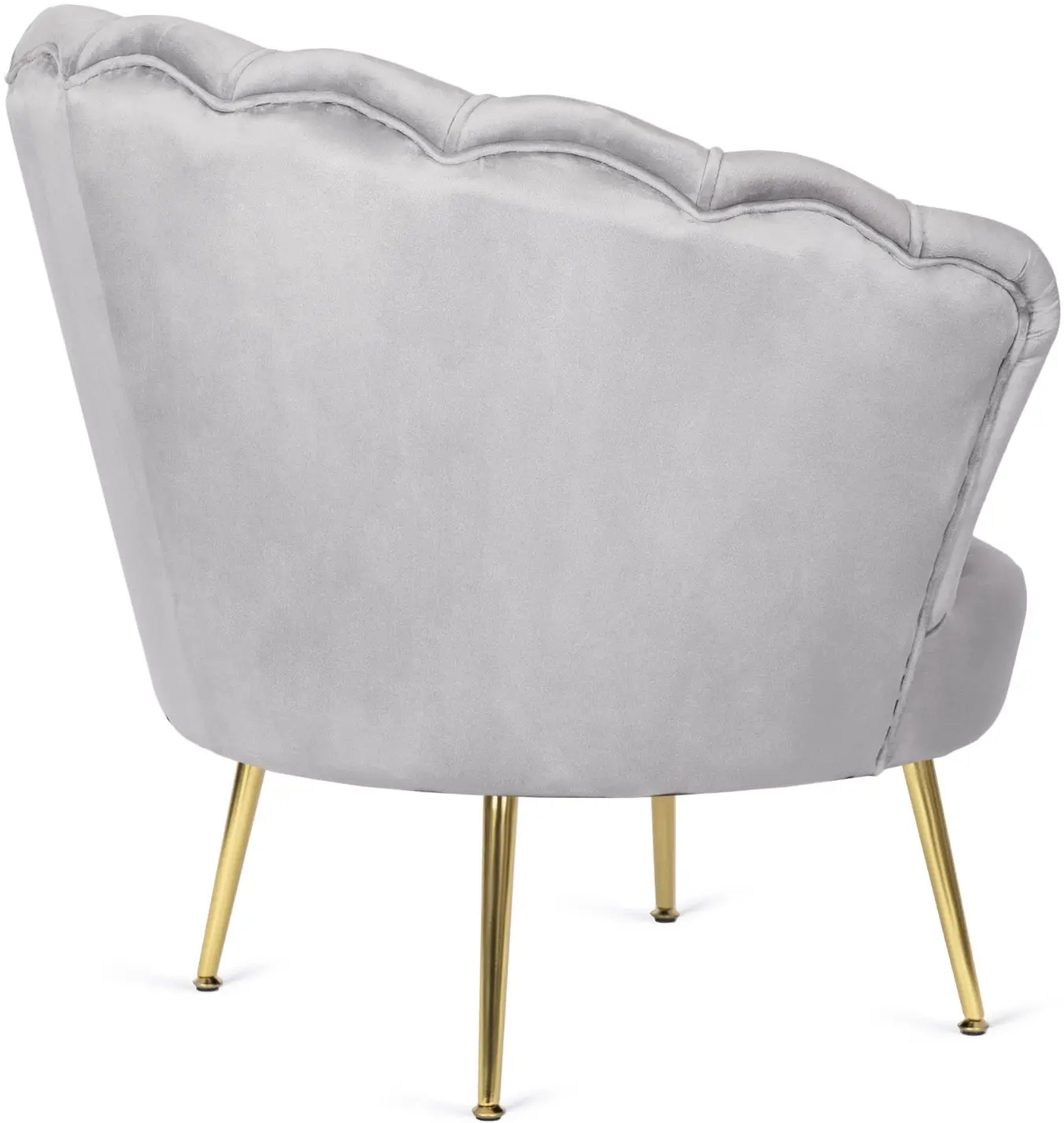 Fotoliu cu suport pentru picioare Mebel Elite Grand (Grey/Gold) - 5