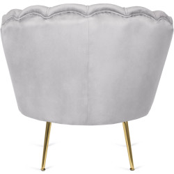 Fotoliu cu suport pentru picioare Mebel Elite Grand (Grey/Gold) Thumb