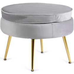 Fotoliu cu suport pentru picioare Mebel Elite Grand (Grey/Gold) Thumb