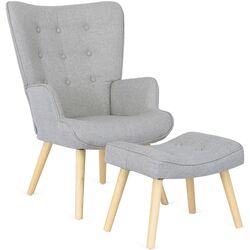 Кресло с подставкой для ног Mebel Elite Lozano 2 (Grey) Thumb