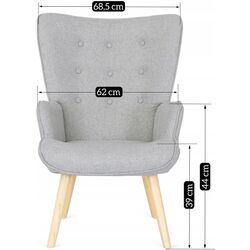 Кресло с подставкой для ног Mebel Elite Lozano 2 (Grey) Thumb