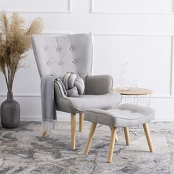 Кресло с подставкой для ног Mebel Elite Lozano 2 (Grey) Thumb