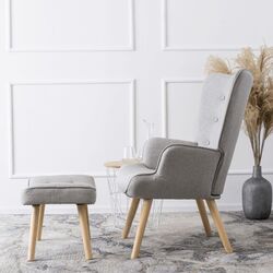 Кресло с подставкой для ног Mebel Elite Lozano 2 (Grey) Thumb