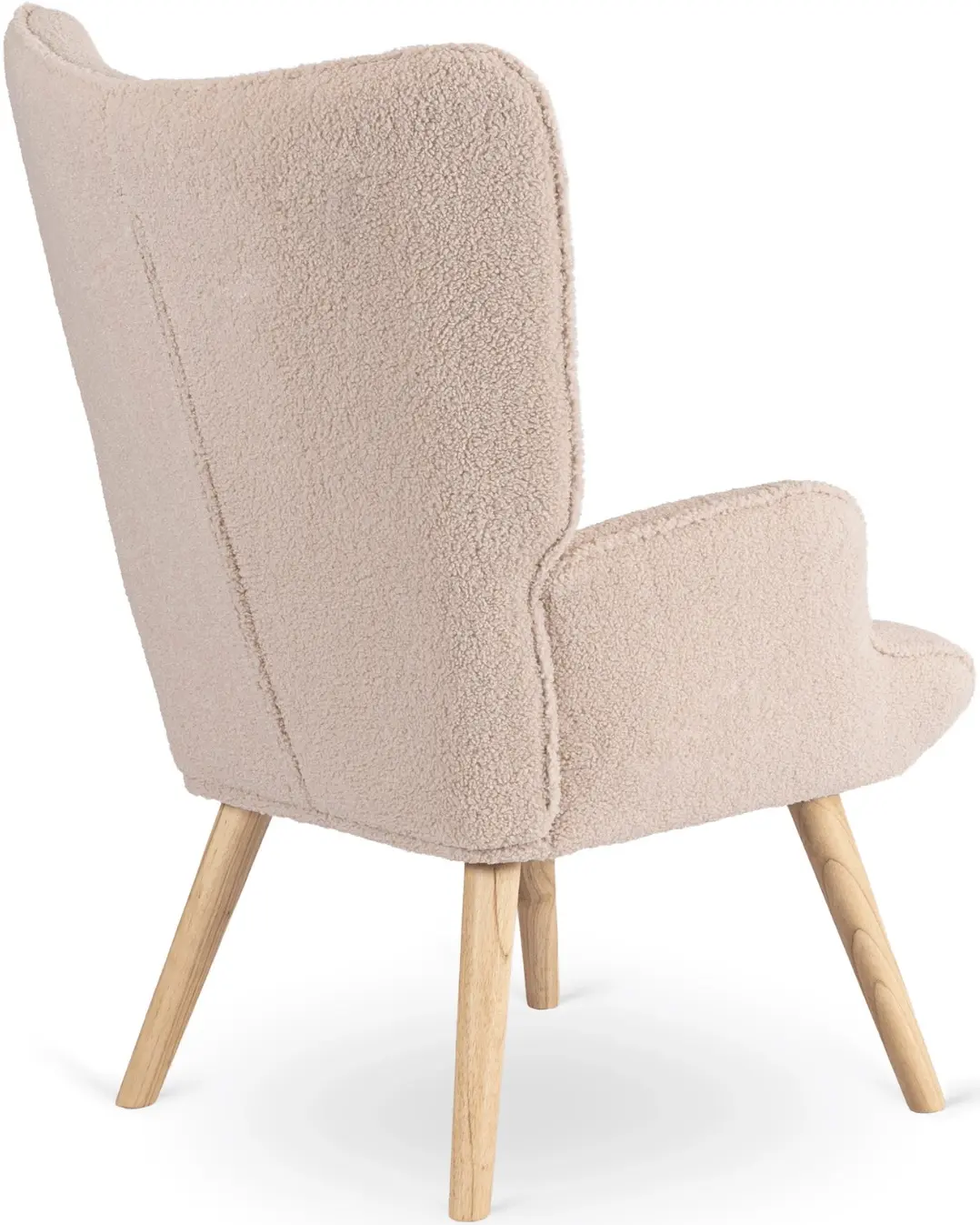 Fotoliu cu suport pentru picioare Mebel Elite Lozano (Beige/Natural) - 5