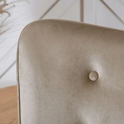 Fotoliu cu suport pentru picioare Mebel Elite Lozano (Beige/Natural Oak) Thumb