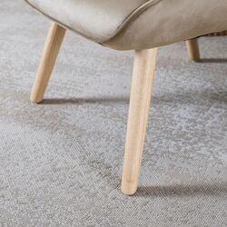 Fotoliu cu suport pentru picioare Mebel Elite Lozano (Beige/Natural Oak) Thumb
