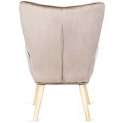 Fotoliu cu suport pentru picioare Mebel Elite Lozano (Beige/Natural Oak) Thumb