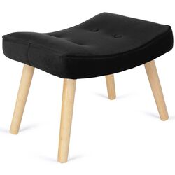 Fotoliu cu suport pentru picioare Mebel Elite Lozano (Black/Natural Oak) Thumb