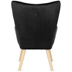 Fotoliu cu suport pentru picioare Mebel Elite Lozano (Black/Natural Oak) Thumb