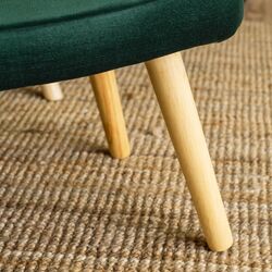 Fotoliu cu suport pentru picioare Mebel Elite Lozano (Green/Natural Oak) Thumb