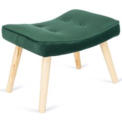 Fotoliu cu suport pentru picioare Mebel Elite Lozano (Green/Natural Oak) Thumb