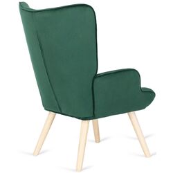 Fotoliu cu suport pentru picioare Mebel Elite Lozano (Green/Natural Oak) Thumb