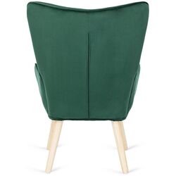 Fotoliu cu suport pentru picioare Mebel Elite Lozano (Green/Natural Oak) Thumb