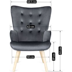 Кресло с подставкой для ног Mebel Elite Lozano (Grey) Thumb