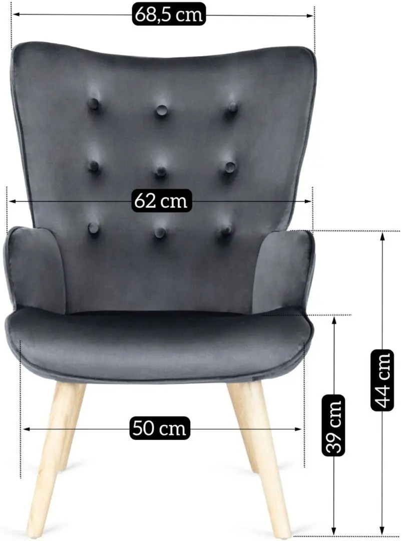 Кресло с подставкой для ног Mebel Elite Lozano (Grey)