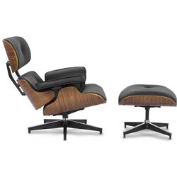 Fotoliu cu suport pentru picioare Mebel Elite Palermo (Black/Oak) Thumb