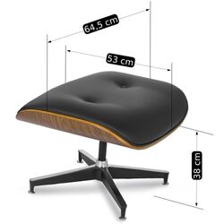 Fotoliu cu suport pentru picioare Mebel Elite Palermo (Black/Oak) Thumb