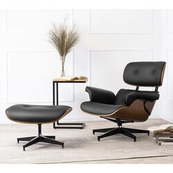 Fotoliu cu suport pentru picioare Mebel Elite Palermo (Black/Oak) Thumb