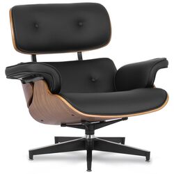 Fotoliu cu suport pentru picioare Mebel Elite Palermo (Black/Oak) Thumb