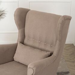 Кресло с пуфом Mebel Elite Evan 2 (Beige/Natural Oak) Thumb