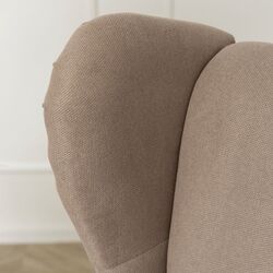 Кресло с пуфом Mebel Elite Evan 2 (Beige/Natural Oak) Thumb