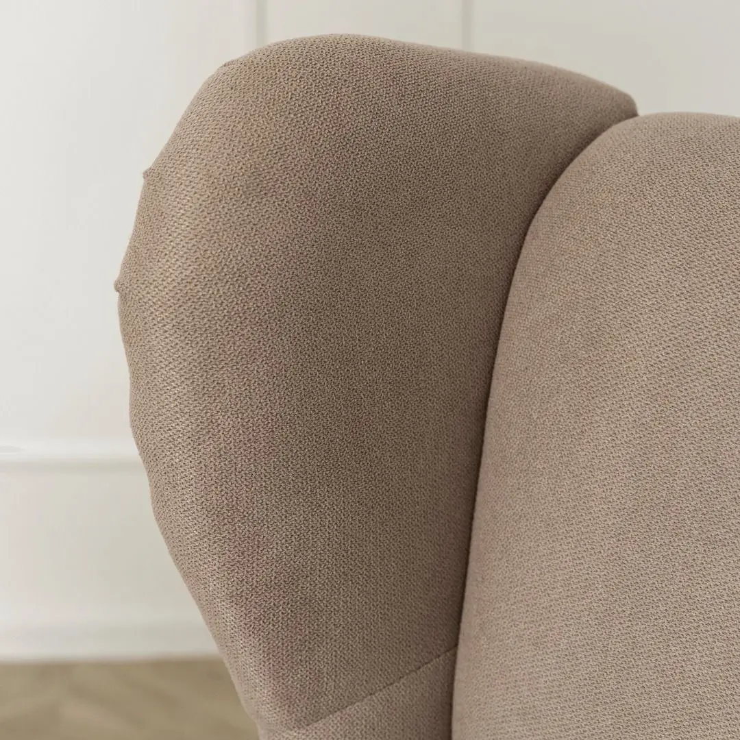 Кресло с пуфом Mebel Elite Evan 2 (Beige/Natural Oak) - 12