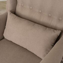 Кресло с пуфом Mebel Elite Evan 2 (Beige/Natural Oak) Thumb