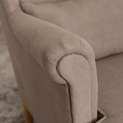 Кресло с пуфом Mebel Elite Evan 2 (Beige/Natural Oak) Thumb