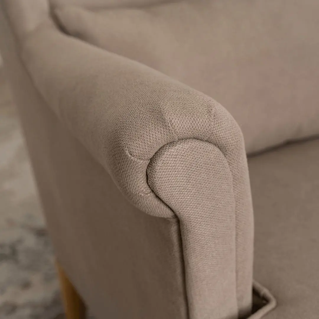 Кресло с пуфом Mebel Elite Evan 2 (Beige/Natural Oak) - 14