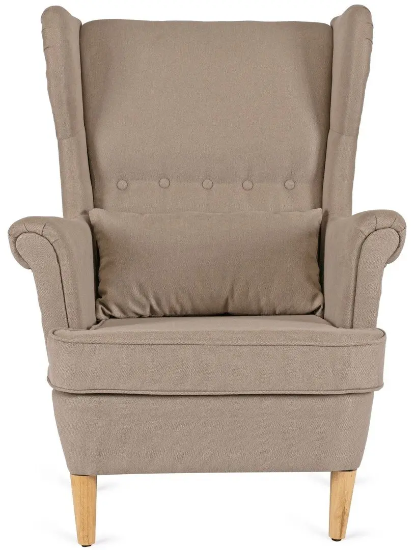 Кресло с пуфом Mebel Elite Evan 2 (Beige/Natural Oak) - 5