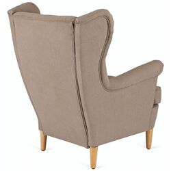 Кресло с пуфом Mebel Elite Evan 2 (Beige/Natural Oak) Thumb