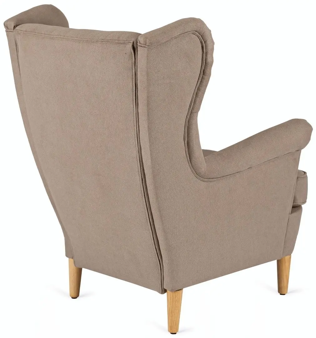 Кресло с пуфом Mebel Elite Evan 2 (Beige/Natural Oak) - 6