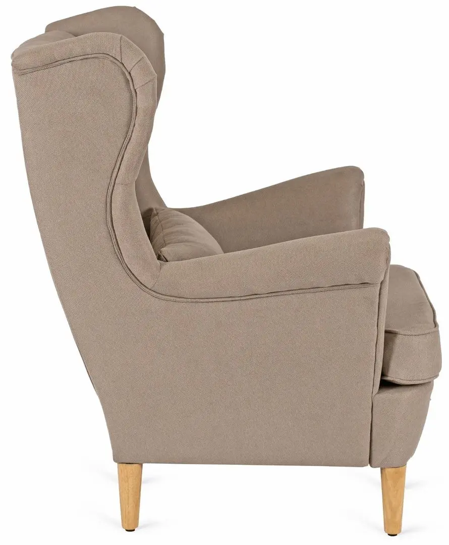 Кресло с пуфом Mebel Elite Evan 2 (Beige/Natural Oak) - 7