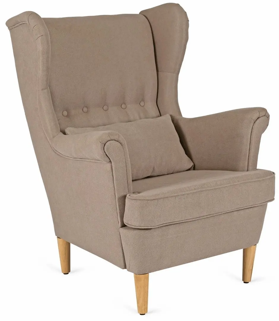 Кресло с пуфом Mebel Elite Evan 2 (Beige/Natural Oak) - 9