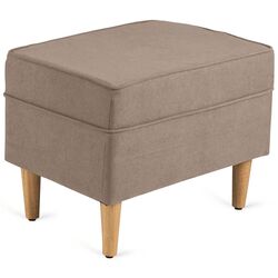 Кресло с пуфом Mebel Elite Evan 2 (Beige/Natural Oak) Thumb