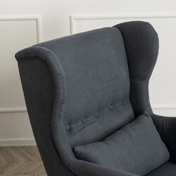 Fotoliu cu puf Mebel Elite Evan 2 (Grey/Natural Oak) Thumb