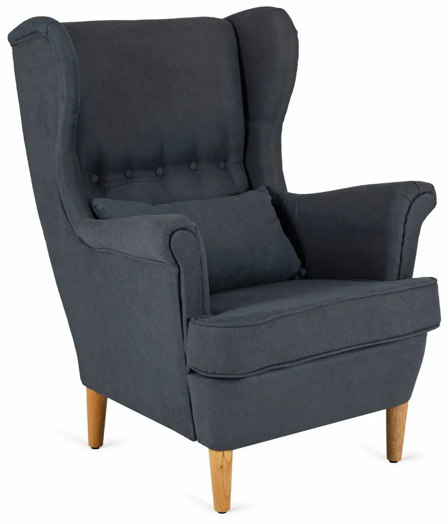 Fotoliu cu puf Mebel Elite Evan 2 (Grey/Natural Oak) - 5